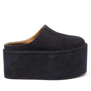 Ugg X Molly Goddard Platform Mule In Navy Size 8 Womens